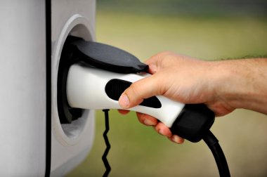 Plug-in alternative fuel concept clipart