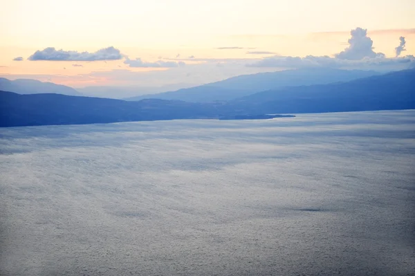 Lake Ohrid at sunset — Stock Photo, Image