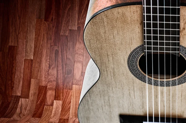 Fragmento de guitarra acústica. Procesamiento en estilo vintage — Foto de Stock