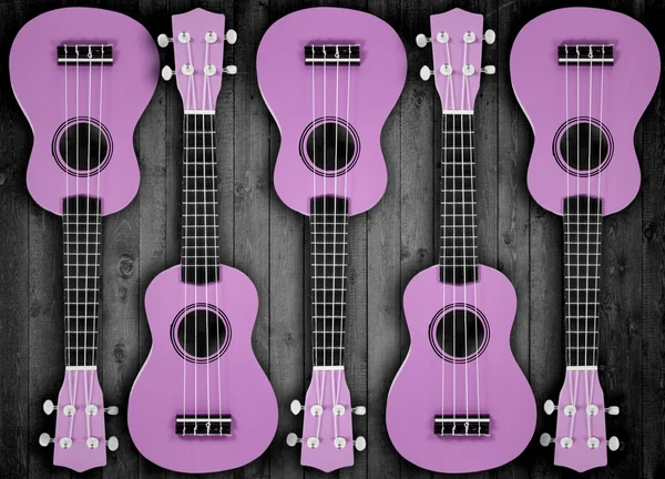 Una serie de guitarras acústicas en el fondo. Escribir texto — Foto de Stock