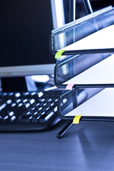 Metal tray on the table — Stock Photo, Image