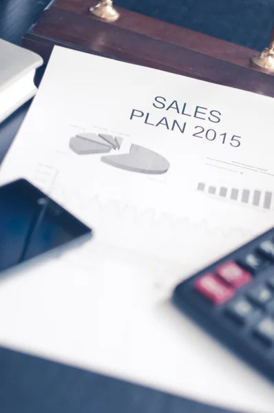 Showing business and financial report. Sales plan — Stock Photo, Image