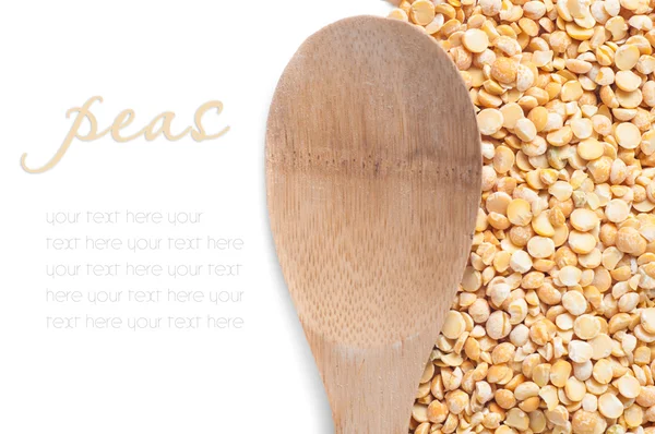 Buckwheat isolated with a wooden spoon on white background — Stock Photo, Image