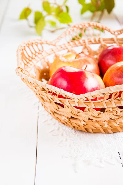 Colheita fresca de maçãs. Conceito de fruta natural . — Fotografia de Stock