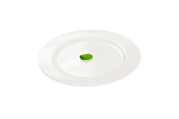 Wasabi σε μορφή φύλλων σε ένα άσπρο πιάτο — Φωτογραφία Αρχείου