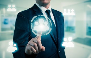 simge-Hr, işe alım ve seçilen kavramı işadamı işaret