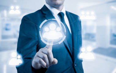 simge-Hr, işe alım ve seçilen kavramı işadamı işaret
