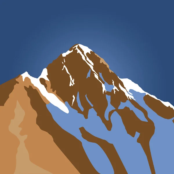 Himalaia Nepal montanhas azul vetor paisagem ilustração — Vetor de Stock