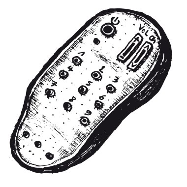 İzole uzaktan kumanda el çekilmiş