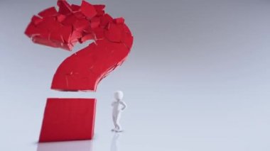 Soru işareti 4 k 'nin önündeki insan kavramını düşünmek
