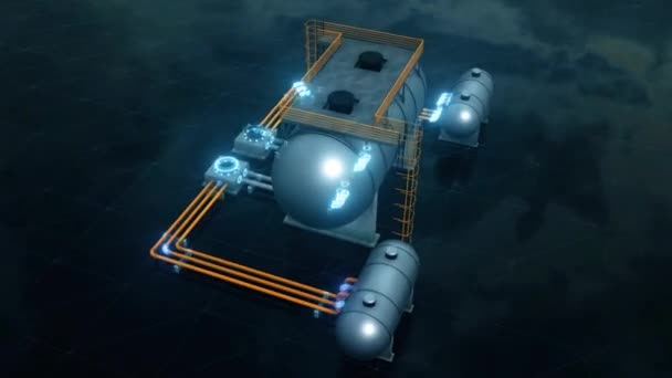 Le scanner industriel d'hologramme de Hud de silo — Video