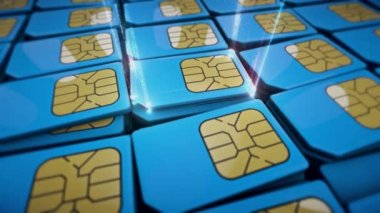 Sim Cards 'ın fabrikadaki 3 boyutlu animasyonu