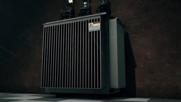 Il trasformatore di energia elettrica 4k — Video Stock