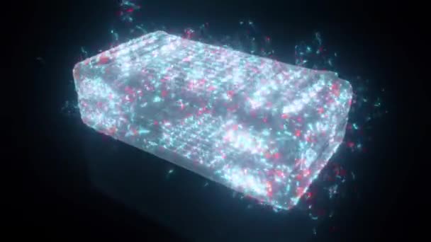 Digitalt fodral eller digital väska hud hologram 4k — Stockvideo