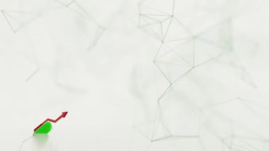 4K okunun ardından yükselen çubuk grafiğinin 3B animasyonu