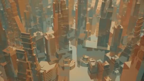 Abstract mograph city — Stock Video