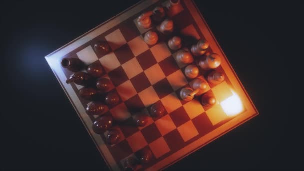 Σκάκι επιτραπέζιο παιχνίδι v2 4k — Αρχείο Βίντεο