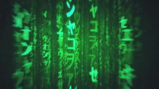 Grungy Cyberpunk Style Futuristic Matrix Codes de programmation 01 4k — Video