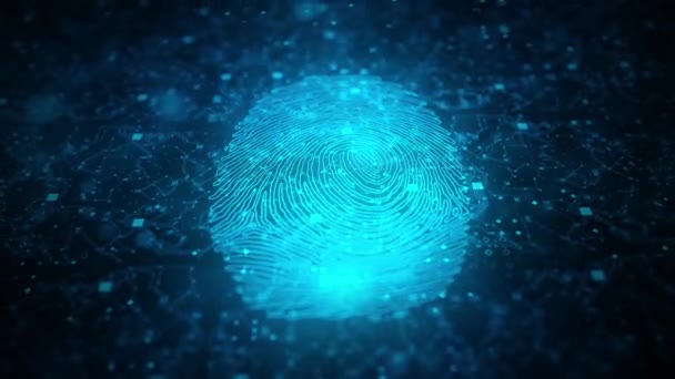 Digital Fingerprint Artificial Intelligence Network Connection 01 4k — 비디오