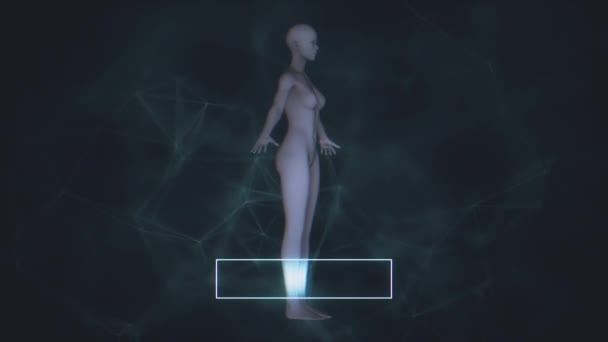 X-Ray Female Body Scan 4K — Stock video