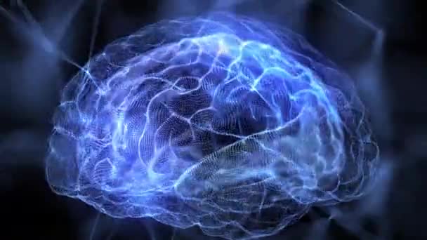 Vj Sztuczna inteligencja mózgu 4k — Wideo stockowe