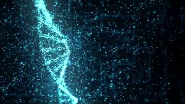Структура молекул цифровой ДНК 4k — стоковое видео