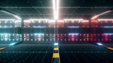 Bilim kurgu karanlık koridor 4k