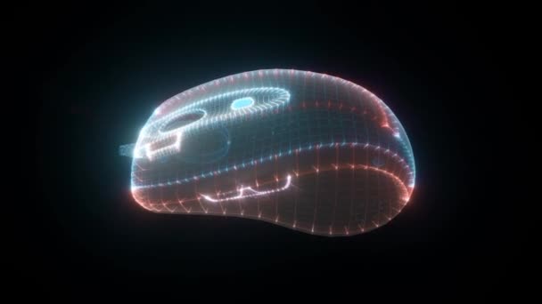 Holograma pessoal 4k do hud do rato do computador — Vídeo de Stock