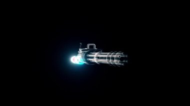 minigun hud hologramı 4k