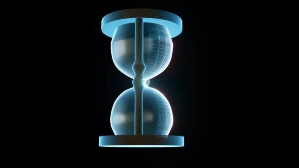 Hour Glass representation of time 4k — стоковое видео