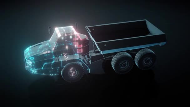 Kloubový kamion pro těžbu 4k — Stock video