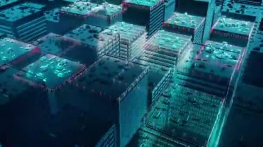 Dijital kasaba hologramı 4k taranıyor