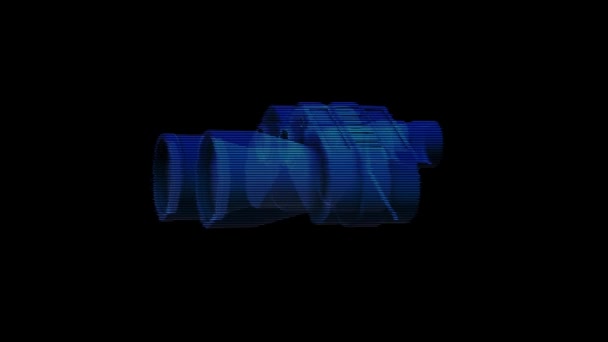 Binocular Hologram 4k — Stock Video