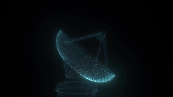 Ground Satellite Hud Hologram 4k — Stock Video