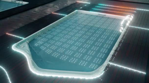 Hologramme de piscine 4k — Video