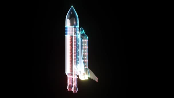 Uzay Mekiği Hud Hologram 4k — Stok video