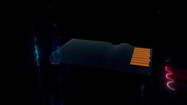 İzole edilmiş siyah arkaplan 4k mini SD kartı