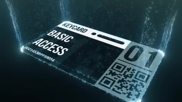 Acceso básico Keycard 4k — Vídeos de Stock