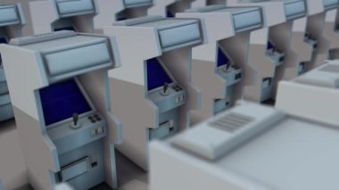 Oyun Makinelerini beyaz arkaplan 4k içinde bir satırda göster