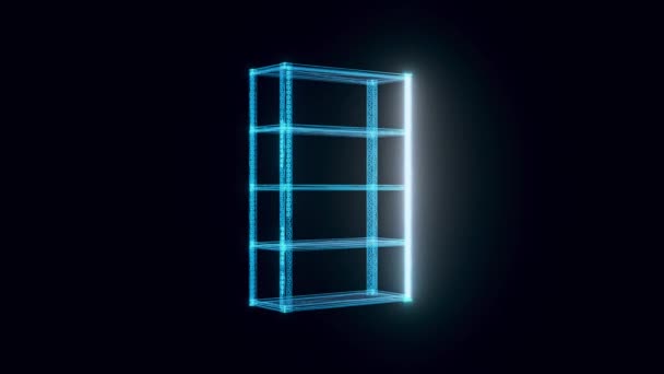 Hologramm für industrielle Regale 4k — Stockvideo
