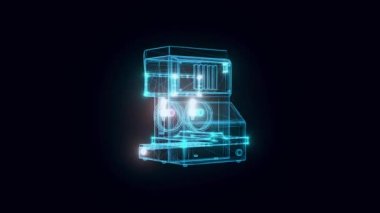 donmuş karbonlu içecek makine hologram 4k