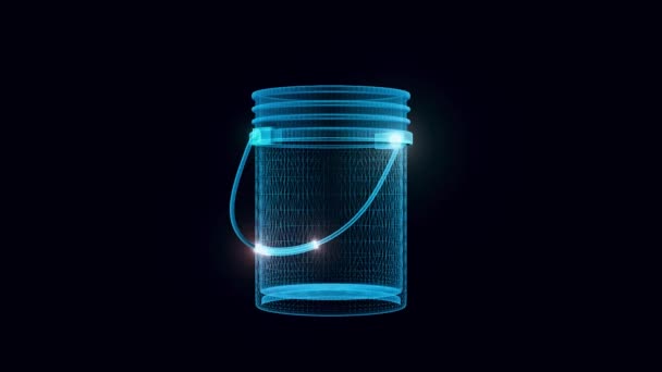 Mavi Kova hologramı 4 km Dönüyor — Stok video