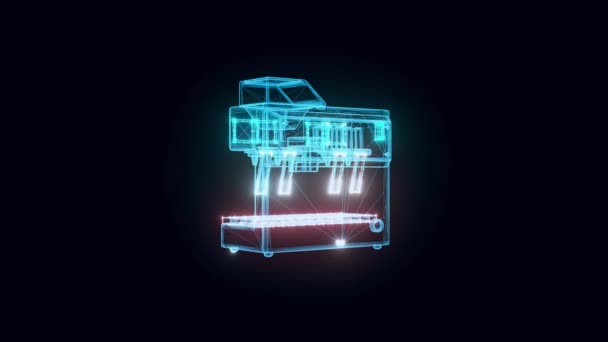 Soda Makinesi hologramı 4k — Stok video