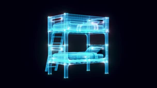 Bunk Bed Hologram 4k — Αρχείο Βίντεο