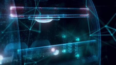 Boş soğutucu hologramı. 4K 'yı kapat.