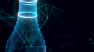 Boş Ketçap Şişesi hologramı 4K 'yı kapatın