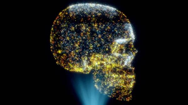 Yaratıcı İnsan Kafatası hologramı — Stok fotoğraf