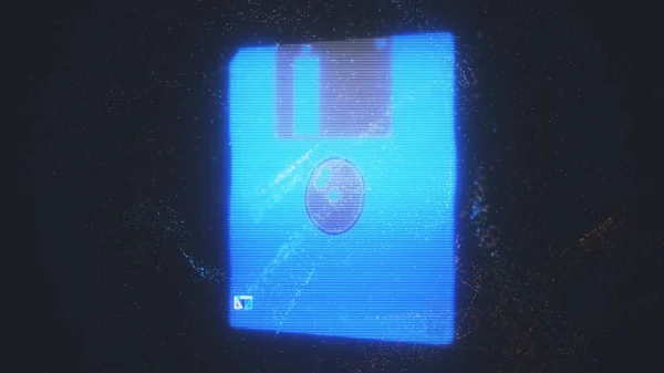Retro Floppy Disk Hologramm — Stockfoto