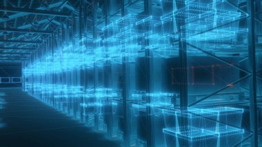 3d Oluşturulmuş dijital depo hud goloram 3d tarama verisi 4