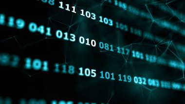 ASCII Amerikan Standart Kod Bilgi Değişiminin 3D resimlendirmesi